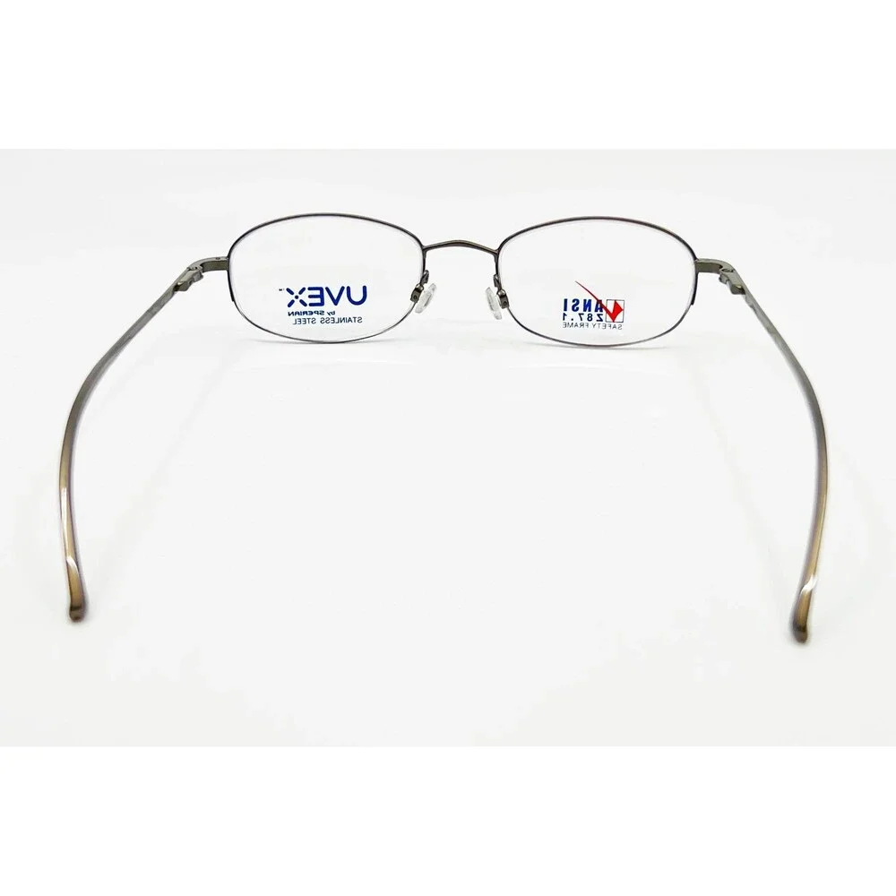 Uvex Safety Glasses Mens Pewter New ANSI Z87.1 Stainless Steel T275S 140